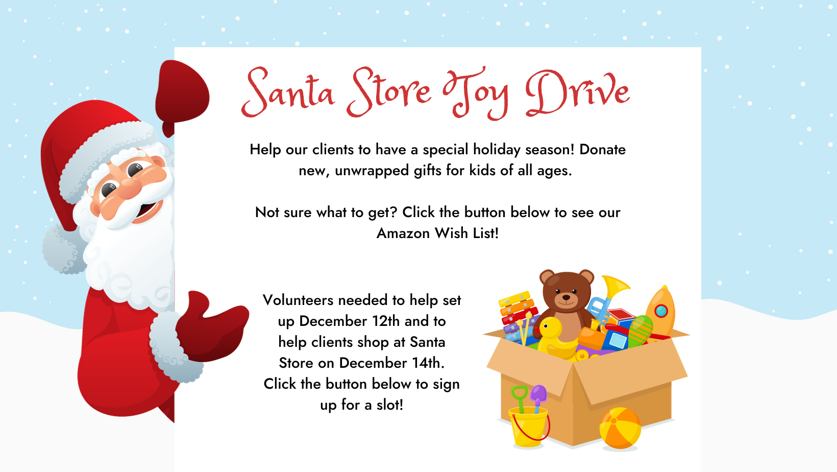 Santa Store Toy Drive Santa Store Toy Drive